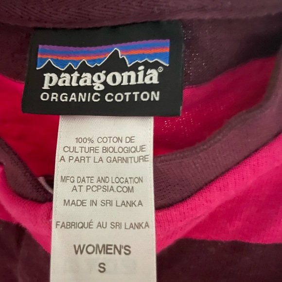 Patagonia Sender Stripe Henley Dress In Magenta Rugby Stripes Small - Picture 4 of 8